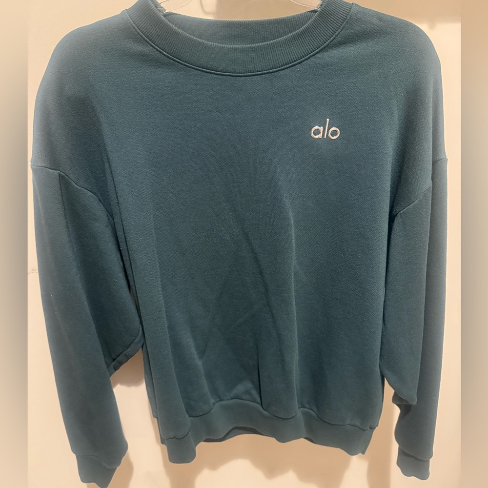 ALO Yoga Accolade Crew Sweatshirt Midnight Green